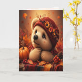 Herfstbosbeer Kaart (Gele Bloem)