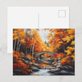 Herfstbosbrug Briefkaart (Voorkant / Achterkant)