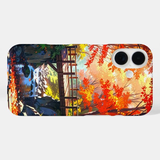 Herfstbosbrug Case-Mate iPhone Case (Achterkant (horizontaal))