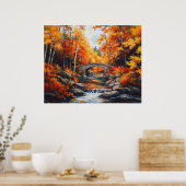 Herfstbosbrug Poster (Keuken)
