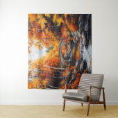 Herfstbosbrug Wandkleed (In situ)