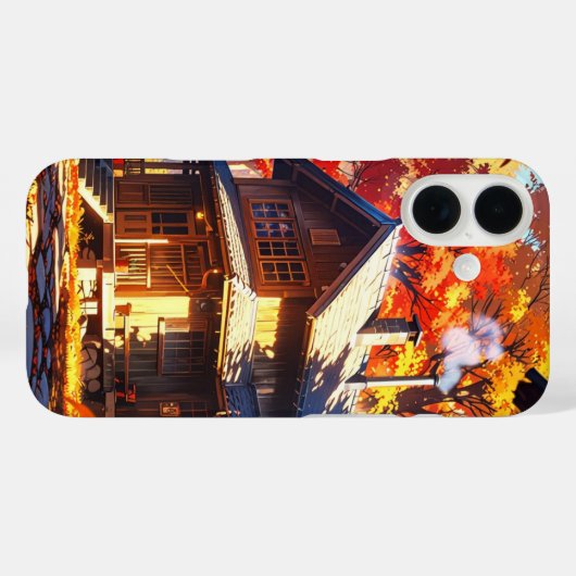 herfstboscabine Case-Mate iPhone case (Achterkant (horizontaal))