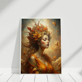 Herfstbosfee – Mystieke Herfst muurkunst Poster