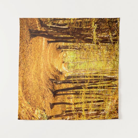 Herfstboslandschap Wandkleed (Voorkant (horizontaal))