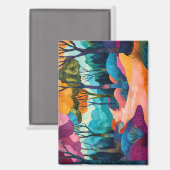 herfstbosmagneet magneet (Voorkant / Achterkant)