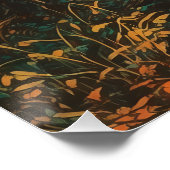 Herfstbospad met wandelaars Digitaal downloaden Perfect Poster (Hoek)