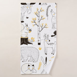 herfstbospatroon badhanddoek
