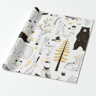 herfstbospatroon cadeaupapier