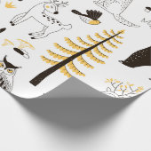 herfstbospatroon cadeaupapier (Hoek)