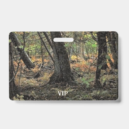 Herfstbosscène Badge (Voorkant)