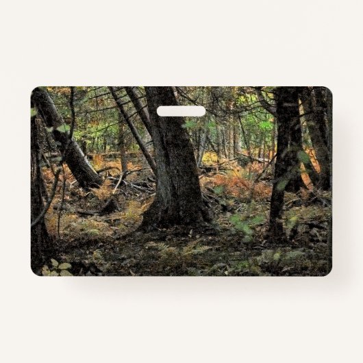 Herfstbosscène Badge (Achterkant)