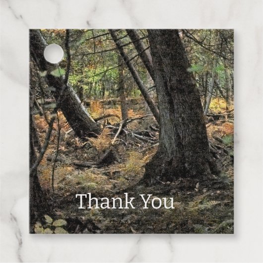 Herfstbosscène Bedankjes Labels (Voorkant)