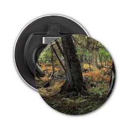 Herfstbosscène Button Flesopener