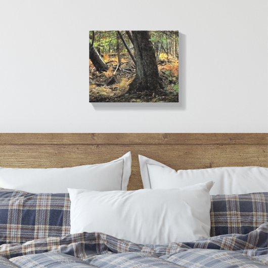 Herfstbosscène Canvas Afdruk (Insitu (Slaapkamer))