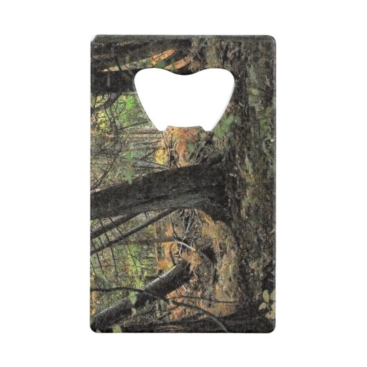 Herfstbosscène Creditkaart Flessenopener (Voorkant)