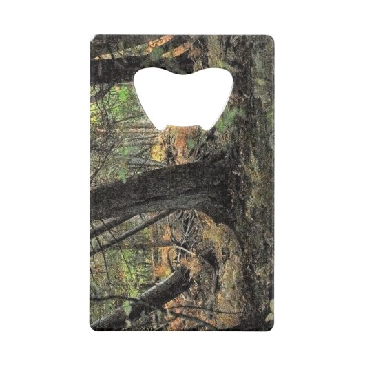 Herfstbosscène Creditkaart Flessenopener (Achterkant)