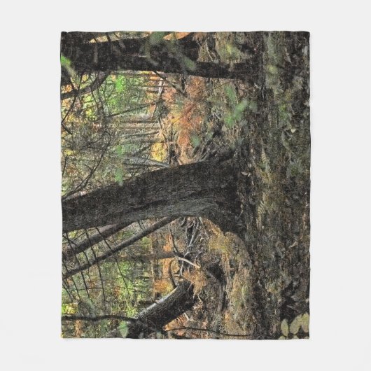 Herfstbosscène Fleece Deken (Voorkant)