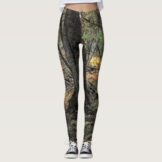 Herfstbosscène Leggings (Voorkant)