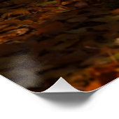 Herfstbosscène met boom en eekhoorn perfect poster (Hoek)