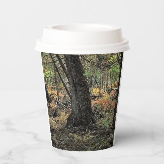 Herfstbosscène Papieren Bekers (Achterkant)