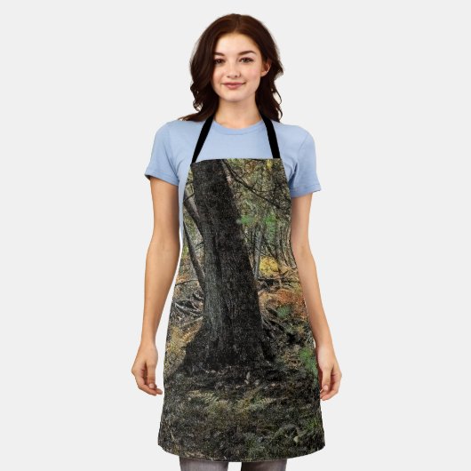 Herfstbosscène Schort (Gedragen)