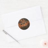 Herfstbossen Minimalistisch Ronde Sticker (Envelop)
