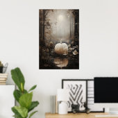 Herfstbossen Pompoenprint, Gotische Halloween Poster (Thuiskantoor)