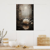 Herfstbossen Pompoenprint, Gotische Halloween Poster (Keuken)