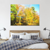 Herfstbossen & Zonneschijn - Canvas Afdruk (Insitu (Slaapkamer))