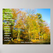 Herfstbossen & Zonneschijn - Gepersonaliseerd Poster