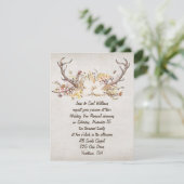 herfstbouquet en hertengeweien verlenging van de h kaart (Staand voorkant)