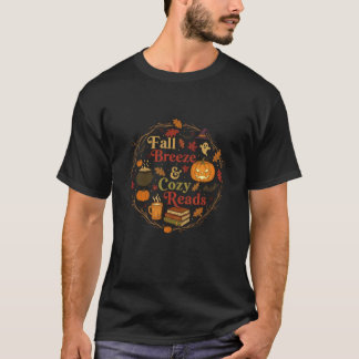 Herfstbries en gezellige lectuur Halloween Herfst  T-shirt