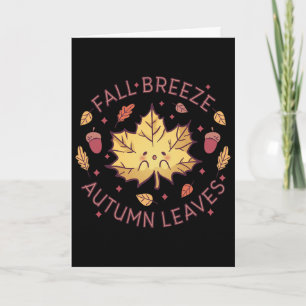 Herfstbries Herfstbladeren Esdoornblad Kaart