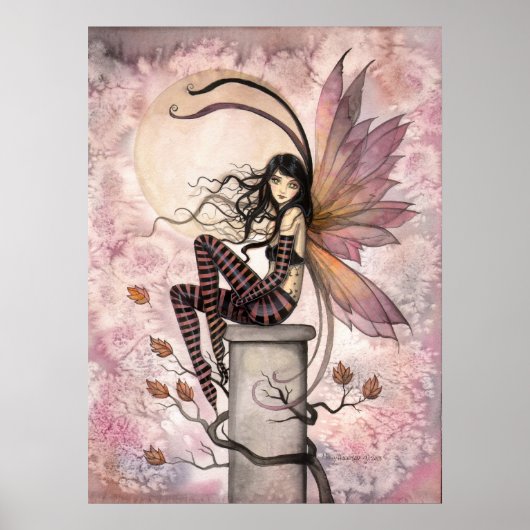 Herfstbriesjes Herfst Fee Fantasie Kunst Poster (Voorkant)