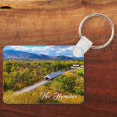 Herfstbrug in New Hampshire Sleutelhanger (Voorkant)