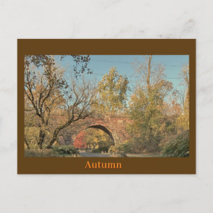 Herfstbrug met boogbrug - Briefkaart