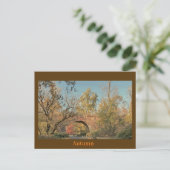 Herfstbrug met boogbrug - Briefkaart (Staand voorkant)
