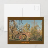 Herfstbrug met boogbrug - Briefkaart (Voorkant / Achterkant)