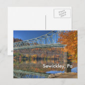 herfstbrug, Sewickley, Pa Briefkaart (Voorkant / Achterkant)