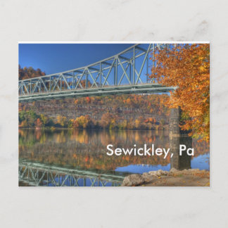 herfstbrug, Sewickley, Pa Briefkaart