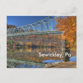 herfstbrug, Sewickley, Pa Briefkaart (Voorkant)