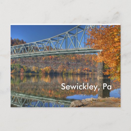 herfstbrug, Sewickley, Pa Briefkaart (Voorkant)
