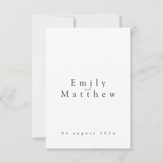 Herfstbruiloft Bewaar de datum Kaart (Achterkant)