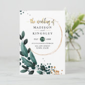 Herfstbruiloft 🍂 Deep Blue Floral Elegant 💙 Kaart (Staand voorkant)