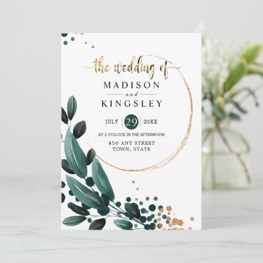 Herfstbruiloft 🍂 Deep Blue Floral Elegant 💙 Kaart (Staand voorkant)