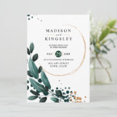 Herfstbruiloft 🍂 Deep Blue Floral Elegant 💙 Kaart (Staand voorkant)