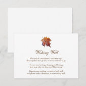 Herfstbruiloft die goed wenst, Waterverf Leaf Informatiekaartje (Voorkant / Achterkant)