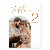 herfstbruiloft | Dubbelzijdige moderne boogfoto Kaart (Achterkant)