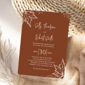 Herfstbruiloft Elegante Herfstbladeren Custom Kaart