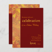 herfstbruiloft - hedendaagse huwelijksuitnodiginge kaart (Voorkant / Achterkant)